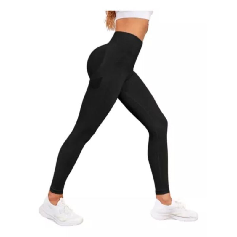 Lycra Leggins Deportivo Push Up – Negro - Image 3