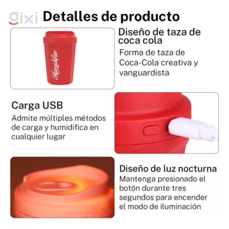 Humificador Forma de Tasa Coca acola