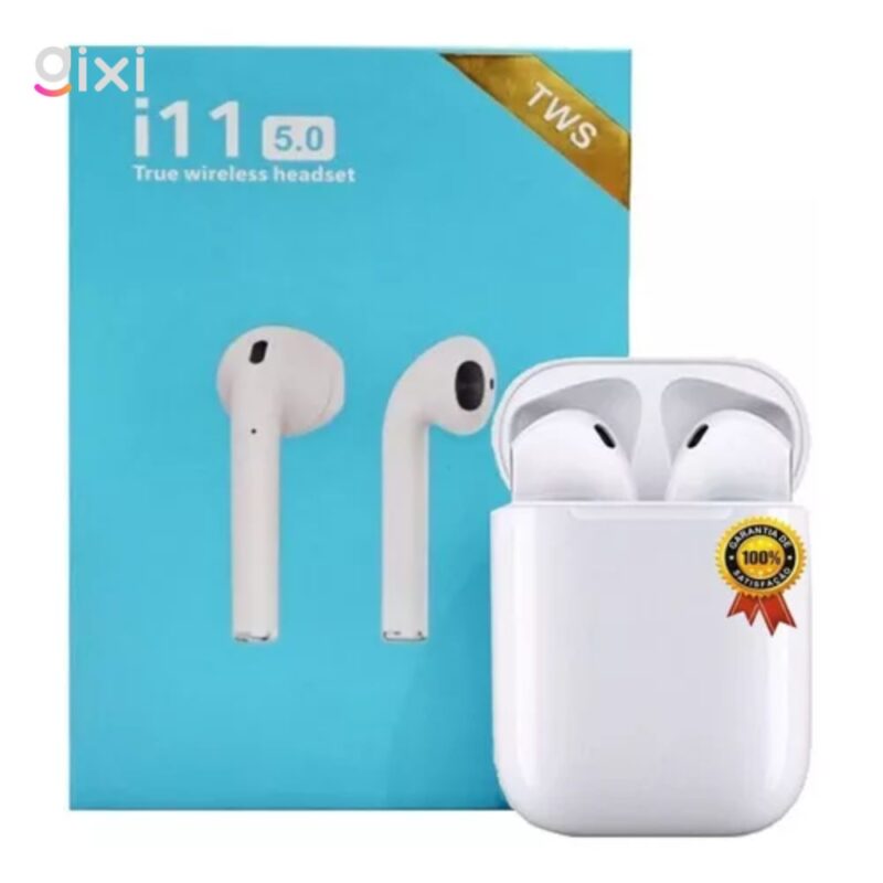 Auriculares Bluetooth I11 de color blanco