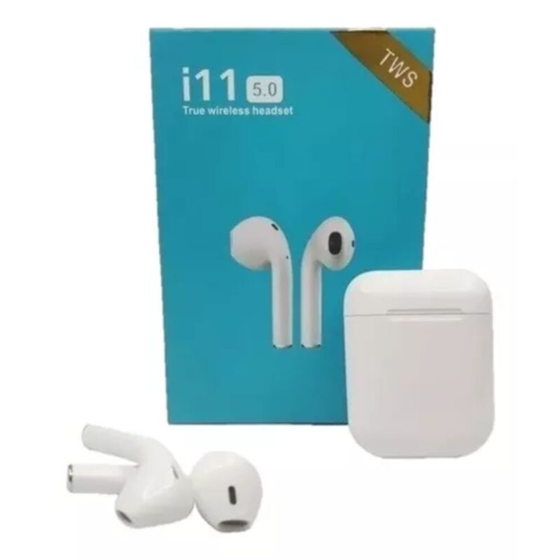 Auriculares Bluetooth I11 de color blanco - Image 2