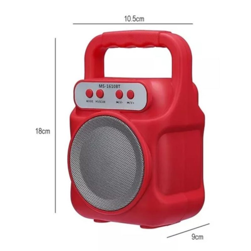 Parlante Bocina Bluetooth Ms 1610 Radio Colores - Image 3