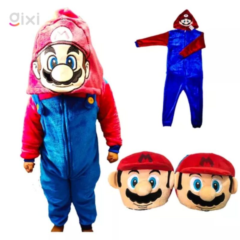 Pijama Mario Niños Enteriza