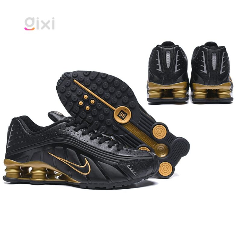 Nike Shox R4 Black and Gold