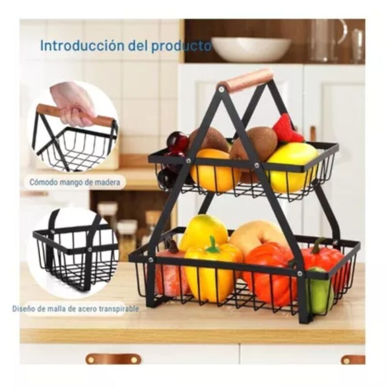 Organizador Cocina Acero Estante Frutas - Image 3